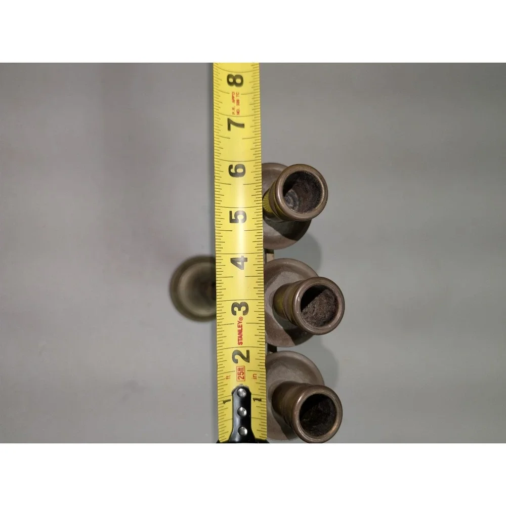 20th Century Judaica‎ Brass American Candelabra Sabbath Jewish Rampant Lions